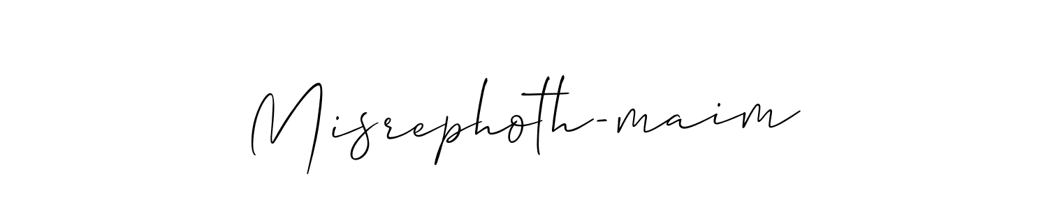 Allison_Script is a professional signature style that is perfect for those who want to add a touch of class to their signature. It is also a great choice for those who want to make their signature more unique. Get Misrephoth-maim name to fancy signature for free. Misrephoth-maim signature style 2 images and pictures png