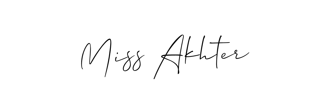 if you are searching for the best signature style for your name Miss Akhter. so please give up your signature search. here we have designed multiple signature styles  using Allison_Script. Miss Akhter signature style 2 images and pictures png