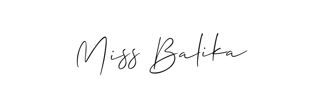 if you are searching for the best signature style for your name Miss Balika. so please give up your signature search. here we have designed multiple signature styles  using Allison_Script. Miss Balika signature style 2 images and pictures png