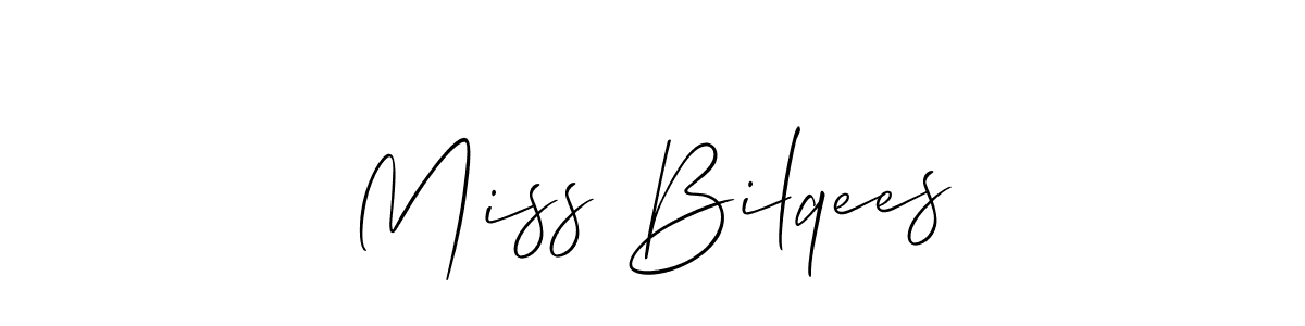 Create a beautiful signature design for name Miss Bilqees. With this signature (Allison_Script) fonts, you can make a handwritten signature for free. Miss Bilqees signature style 2 images and pictures png