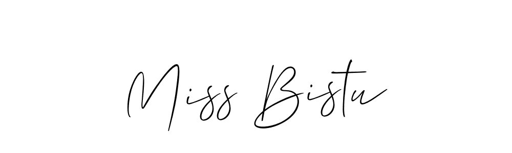 It looks lik you need a new signature style for name Miss Bistu. Design unique handwritten (Allison_Script) signature with our free signature maker in just a few clicks. Miss Bistu signature style 2 images and pictures png