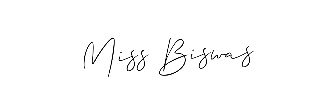 How to make Miss Biswas name signature. Use Allison_Script style for creating short signs online. This is the latest handwritten sign. Miss Biswas signature style 2 images and pictures png