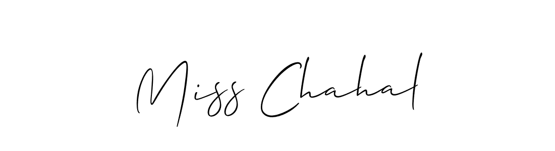 Create a beautiful signature design for name Miss Chahal. With this signature (Allison_Script) fonts, you can make a handwritten signature for free. Miss Chahal signature style 2 images and pictures png
