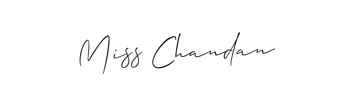 Create a beautiful signature design for name Miss Chandan. With this signature (Allison_Script) fonts, you can make a handwritten signature for free. Miss Chandan signature style 2 images and pictures png