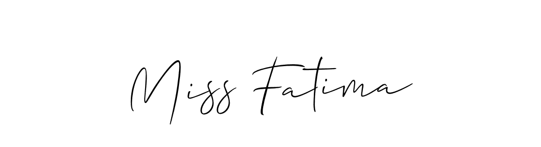 Create a beautiful signature design for name Miss Fatima. With this signature (Allison_Script) fonts, you can make a handwritten signature for free. Miss Fatima signature style 2 images and pictures png