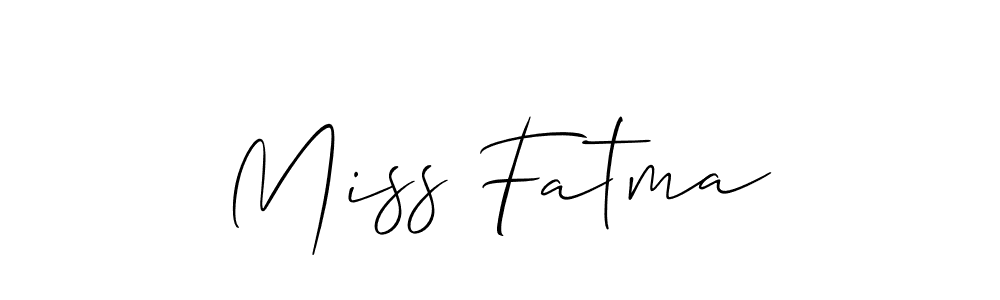 Use a signature maker to create a handwritten signature online. With this signature software, you can design (Allison_Script) your own signature for name Miss Fatma. Miss Fatma signature style 2 images and pictures png