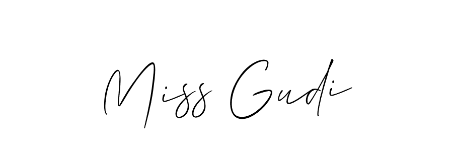 Once you've used our free online signature maker to create your best signature Allison_Script style, it's time to enjoy all of the benefits that Miss Gudi name signing documents. Miss Gudi signature style 2 images and pictures png