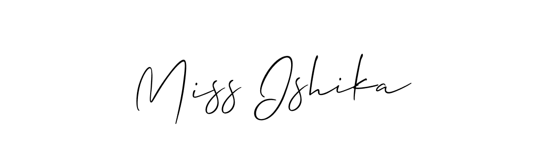 Miss Ishika stylish signature style. Best Handwritten Sign (Allison_Script) for my name. Handwritten Signature Collection Ideas for my name Miss Ishika. Miss Ishika signature style 2 images and pictures png