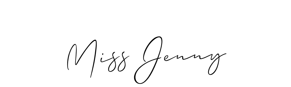 Best and Professional Signature Style for Miss Jenny. Allison_Script Best Signature Style Collection. Miss Jenny signature style 2 images and pictures png