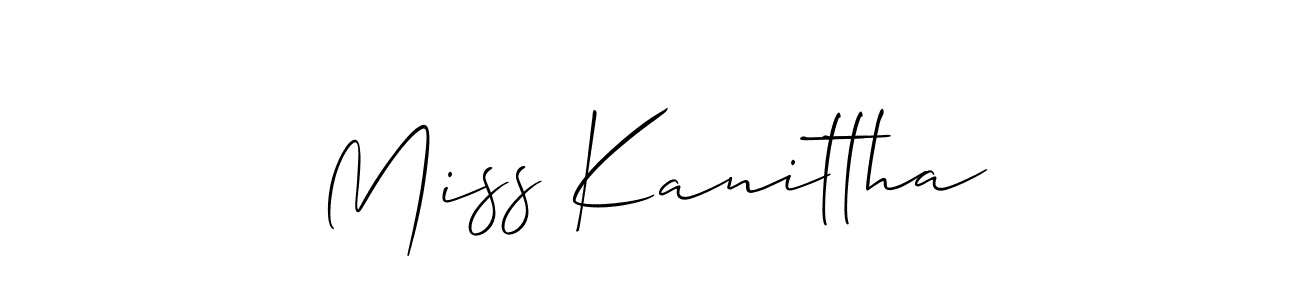You can use this online signature creator to create a handwritten signature for the name Miss Kanittha. This is the best online autograph maker. Miss Kanittha signature style 2 images and pictures png