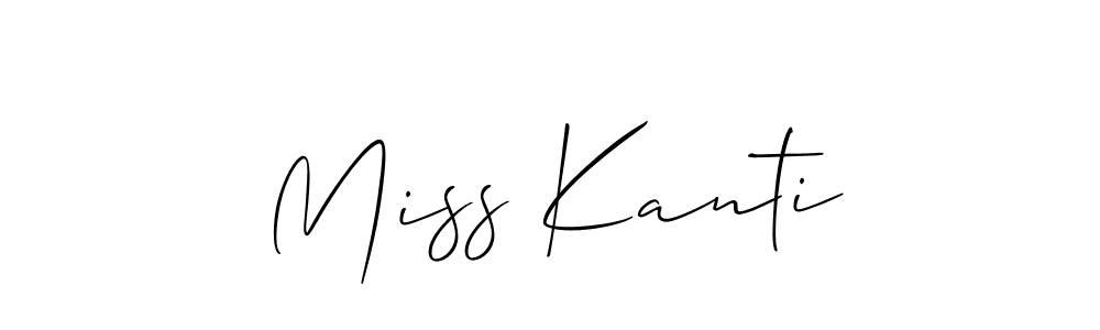 Similarly Allison_Script is the best handwritten signature design. Signature creator online .You can use it as an online autograph creator for name Miss Kanti. Miss Kanti signature style 2 images and pictures png