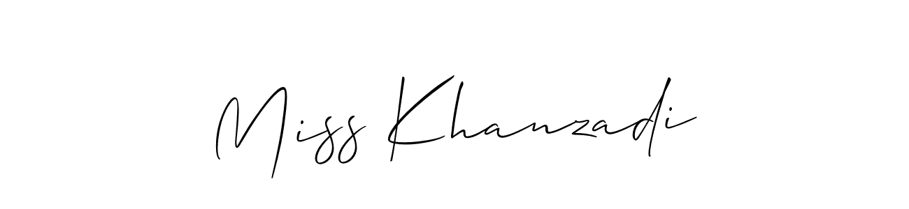 How to Draw Miss Khanzadi signature style? Allison_Script is a latest design signature styles for name Miss Khanzadi. Miss Khanzadi signature style 2 images and pictures png