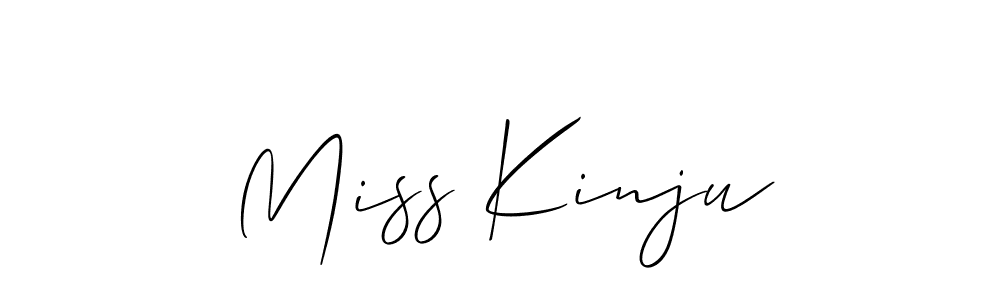 Make a beautiful signature design for name Miss Kinju. With this signature (Allison_Script) style, you can create a handwritten signature for free. Miss Kinju signature style 2 images and pictures png