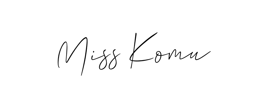 Check out images of Autograph of Miss Komu name. Actor Miss Komu Signature Style. Allison_Script is a professional sign style online. Miss Komu signature style 2 images and pictures png