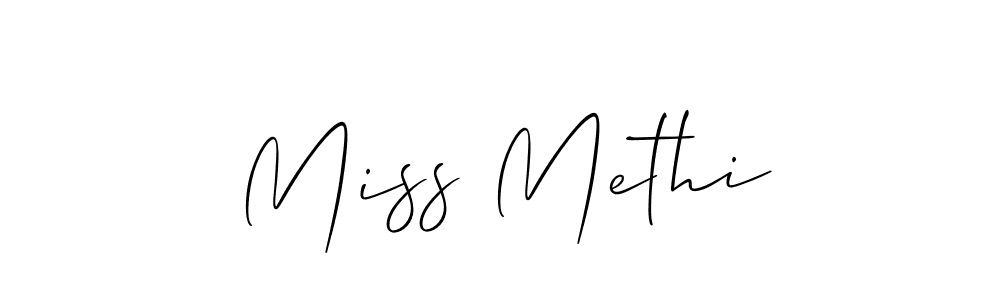 How to Draw Miss Methi signature style? Allison_Script is a latest design signature styles for name Miss Methi. Miss Methi signature style 2 images and pictures png
