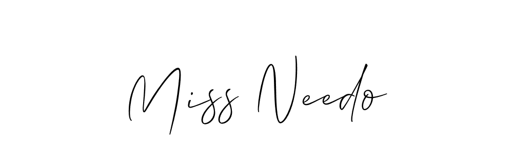 Design your own signature with our free online signature maker. With this signature software, you can create a handwritten (Allison_Script) signature for name Miss Needo. Miss Needo signature style 2 images and pictures png