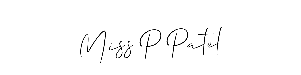 You can use this online signature creator to create a handwritten signature for the name Miss P Patel. This is the best online autograph maker. Miss P Patel signature style 2 images and pictures png