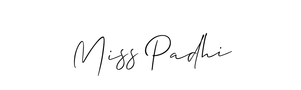 How to make Miss Padhi signature? Allison_Script is a professional autograph style. Create handwritten signature for Miss Padhi name. Miss Padhi signature style 2 images and pictures png