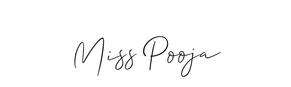 Create a beautiful signature design for name Miss Pooja. With this signature (Allison_Script) fonts, you can make a handwritten signature for free. Miss Pooja signature style 2 images and pictures png