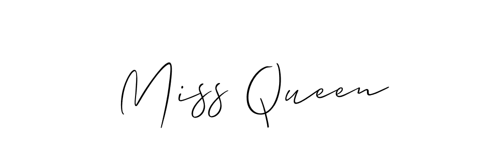 Allison_Script is a professional signature style that is perfect for those who want to add a touch of class to their signature. It is also a great choice for those who want to make their signature more unique. Get Miss Queen name to fancy signature for free. Miss Queen signature style 2 images and pictures png