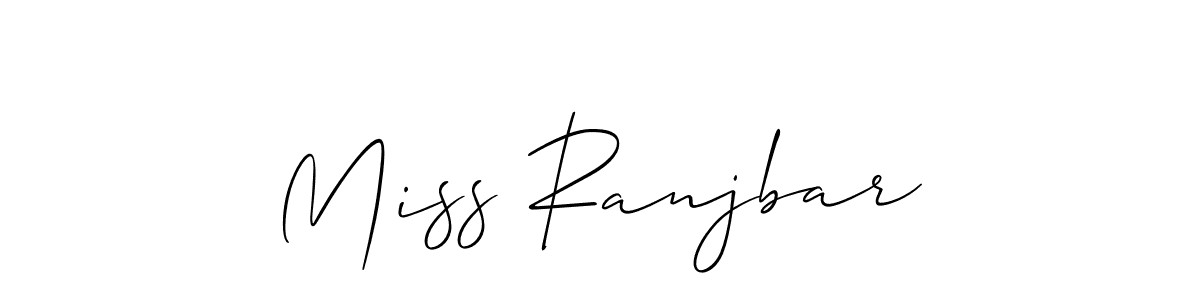 Check out images of Autograph of Miss Ranjbar name. Actor Miss Ranjbar Signature Style. Allison_Script is a professional sign style online. Miss Ranjbar signature style 2 images and pictures png