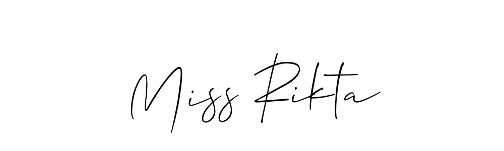 Best and Professional Signature Style for Miss Rikta. Allison_Script Best Signature Style Collection. Miss Rikta signature style 2 images and pictures png
