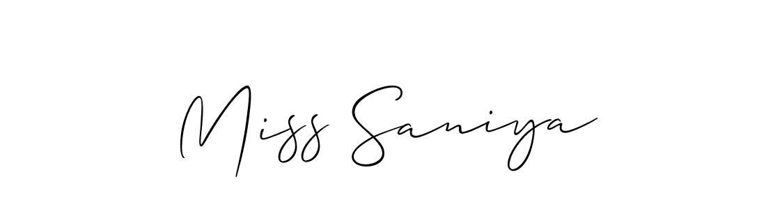 Make a beautiful signature design for name Miss Saniya. Use this online signature maker to create a handwritten signature for free. Miss Saniya signature style 2 images and pictures png