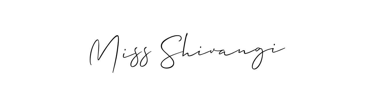 You should practise on your own different ways (Allison_Script) to write your name (Miss Shivangi) in signature. don't let someone else do it for you. Miss Shivangi signature style 2 images and pictures png