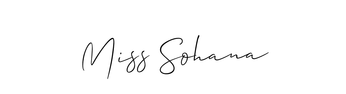 It looks lik you need a new signature style for name Miss Sohana. Design unique handwritten (Allison_Script) signature with our free signature maker in just a few clicks. Miss Sohana signature style 2 images and pictures png