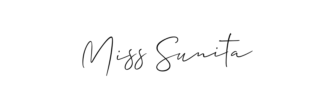 Check out images of Autograph of Miss Sunita name. Actor Miss Sunita Signature Style. Allison_Script is a professional sign style online. Miss Sunita signature style 2 images and pictures png