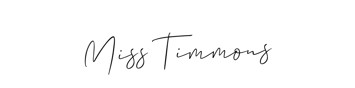 How to make Miss Timmons signature? Allison_Script is a professional autograph style. Create handwritten signature for Miss Timmons name. Miss Timmons signature style 2 images and pictures png