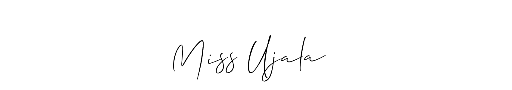 Miss Ujala ❤️ stylish signature style. Best Handwritten Sign (Allison_Script) for my name. Handwritten Signature Collection Ideas for my name Miss Ujala ❤️. Miss Ujala ❤️ signature style 2 images and pictures png