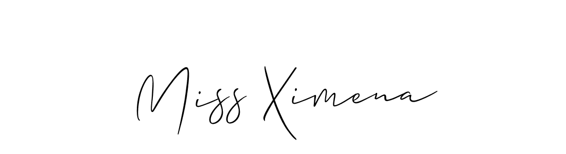 It looks lik you need a new signature style for name Miss Ximena. Design unique handwritten (Allison_Script) signature with our free signature maker in just a few clicks. Miss Ximena signature style 2 images and pictures png