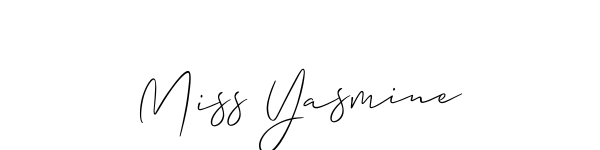 Allison_Script is a professional signature style that is perfect for those who want to add a touch of class to their signature. It is also a great choice for those who want to make their signature more unique. Get Miss Yasmine name to fancy signature for free. Miss Yasmine signature style 2 images and pictures png