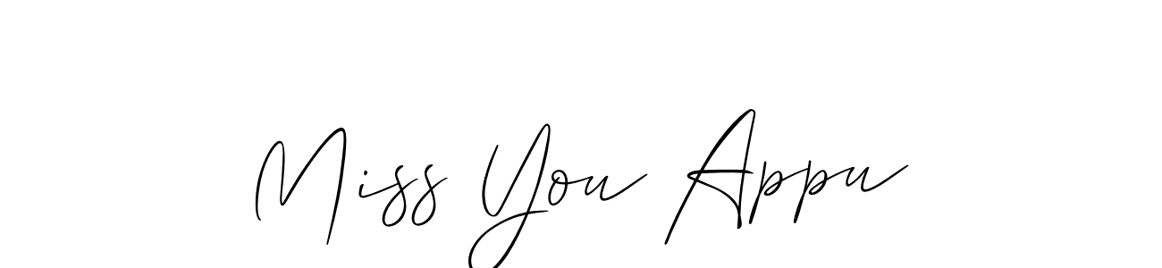 This is the best signature style for the Miss You Appu name. Also you like these signature font (Allison_Script). Mix name signature. Miss You Appu signature style 2 images and pictures png