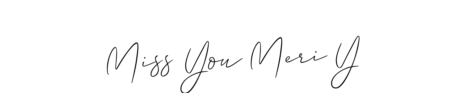 How to Draw Miss You Meri Y signature style? Allison_Script is a latest design signature styles for name Miss You Meri Y. Miss You Meri Y signature style 2 images and pictures png