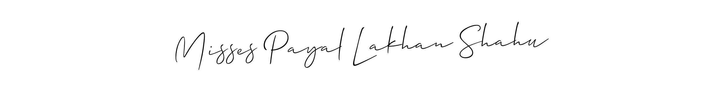 It looks lik you need a new signature style for name Misses Payal Lakhan Shahu. Design unique handwritten (Allison_Script) signature with our free signature maker in just a few clicks. Misses Payal Lakhan Shahu signature style 2 images and pictures png