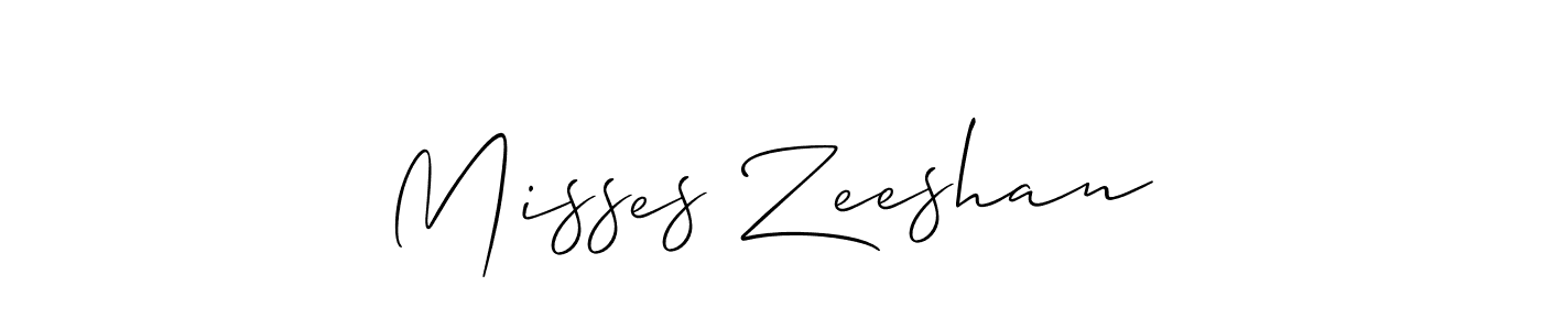 Design your own signature with our free online signature maker. With this signature software, you can create a handwritten (Allison_Script) signature for name Misses Zeeshan. Misses Zeeshan signature style 2 images and pictures png