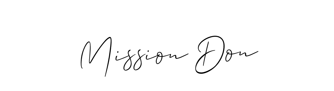 Make a beautiful signature design for name Mission Don. Use this online signature maker to create a handwritten signature for free. Mission Don signature style 2 images and pictures png