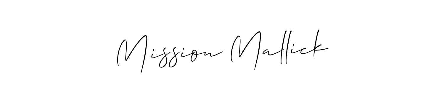 You should practise on your own different ways (Allison_Script) to write your name (Mission Mallick) in signature. don't let someone else do it for you. Mission Mallick signature style 2 images and pictures png