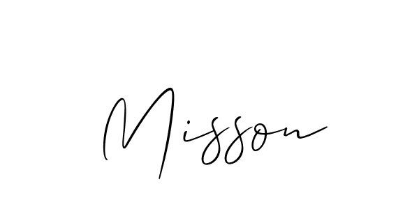 Create a beautiful signature design for name Misson. With this signature (Allison_Script) fonts, you can make a handwritten signature for free. Misson signature style 2 images and pictures png