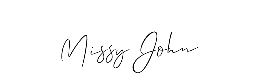 How to Draw Missy John signature style? Allison_Script is a latest design signature styles for name Missy John. Missy John signature style 2 images and pictures png