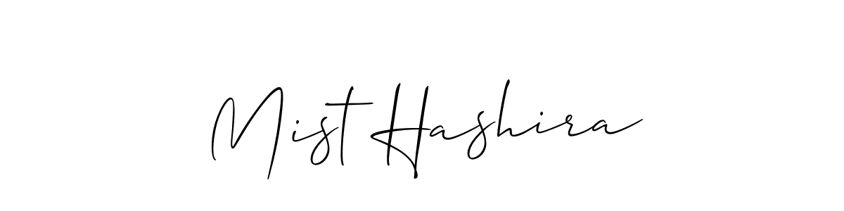 Similarly Allison_Script is the best handwritten signature design. Signature creator online .You can use it as an online autograph creator for name Mist Hashira. Mist Hashira signature style 2 images and pictures png