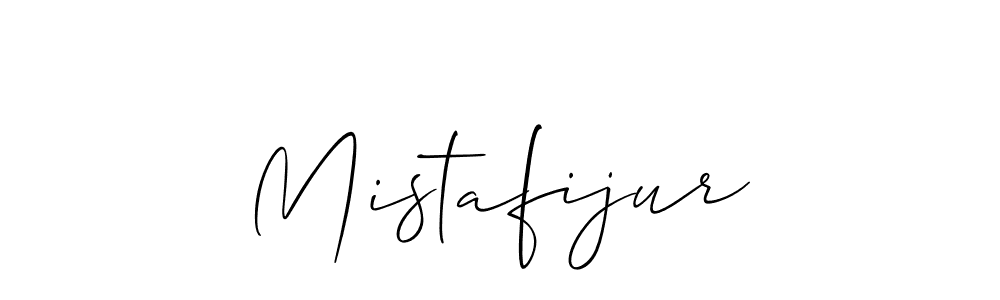 Design your own signature with our free online signature maker. With this signature software, you can create a handwritten (Allison_Script) signature for name Mistafijur. Mistafijur signature style 2 images and pictures png