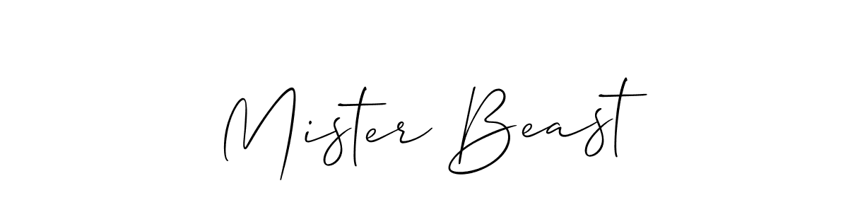 How to make Mister Beast signature? Allison_Script is a professional autograph style. Create handwritten signature for Mister Beast name. Mister Beast signature style 2 images and pictures png