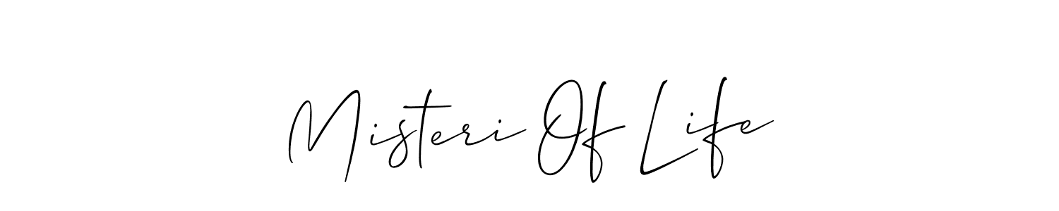 It looks lik you need a new signature style for name Misteri Of Life. Design unique handwritten (Allison_Script) signature with our free signature maker in just a few clicks. Misteri Of Life signature style 2 images and pictures png