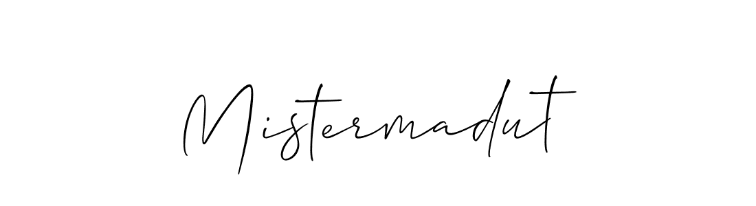 How to make Mistermadut name signature. Use Allison_Script style for creating short signs online. This is the latest handwritten sign. Mistermadut signature style 2 images and pictures png