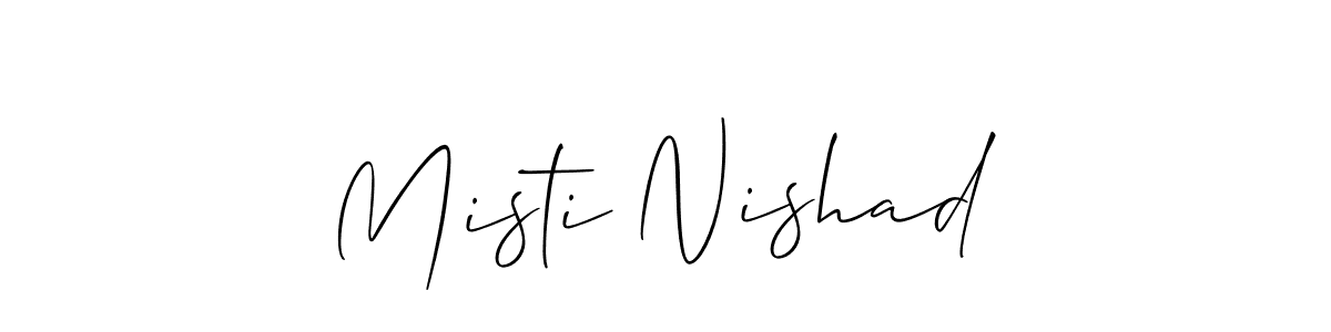 Create a beautiful signature design for name Misti Nishad. With this signature (Allison_Script) fonts, you can make a handwritten signature for free. Misti Nishad signature style 2 images and pictures png