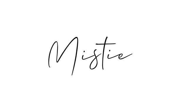 Mistie stylish signature style. Best Handwritten Sign (Allison_Script) for my name. Handwritten Signature Collection Ideas for my name Mistie. Mistie signature style 2 images and pictures png