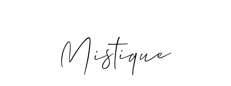 Mistique stylish signature style. Best Handwritten Sign (Allison_Script) for my name. Handwritten Signature Collection Ideas for my name Mistique. Mistique signature style 2 images and pictures png